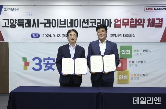 고양시-라이브네이션코리아 업무 협약 체결